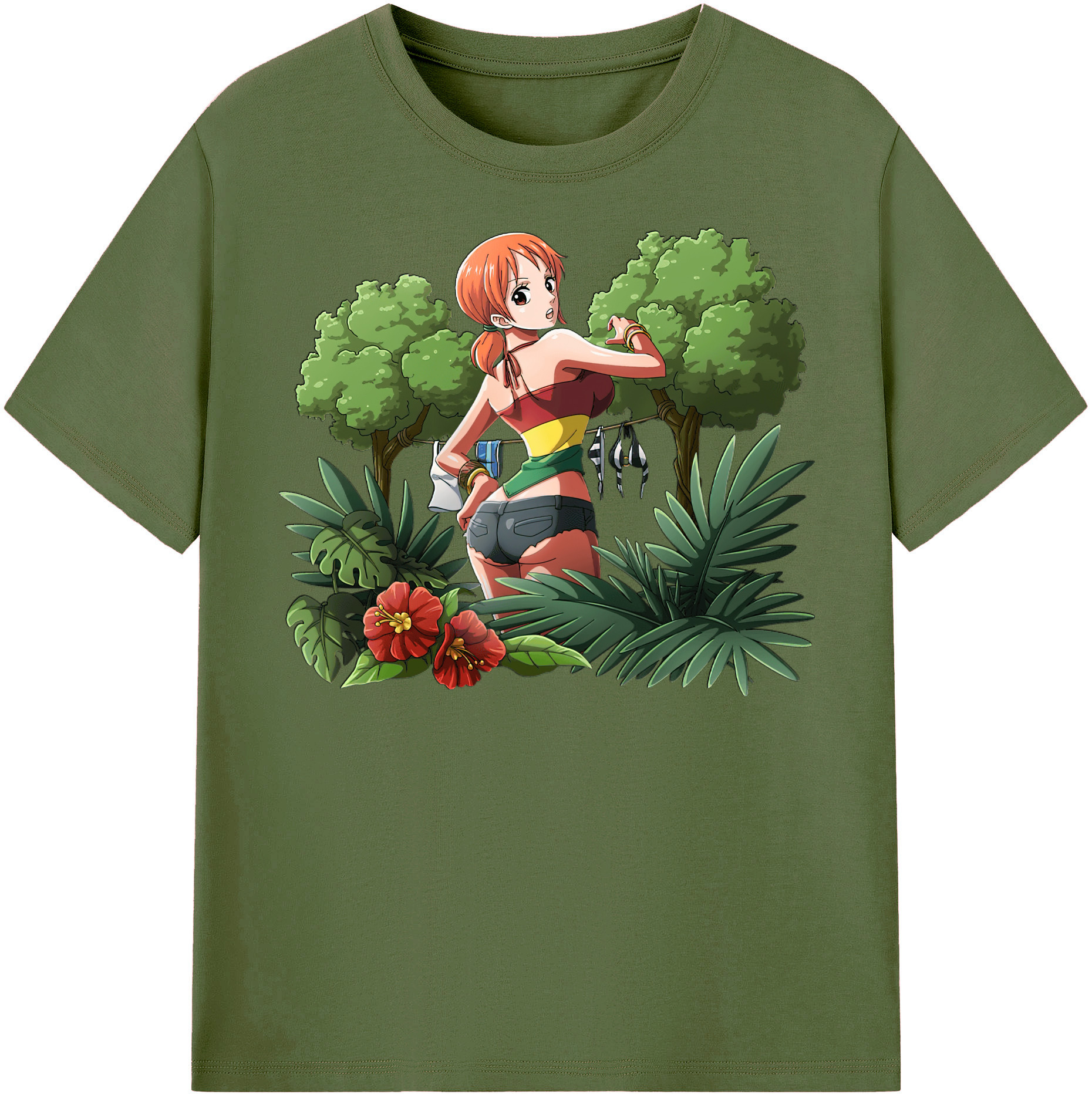 ワンピース ナミ ONE PIECE Nami 綿100％半袖Tシャツ（フロントプリント）